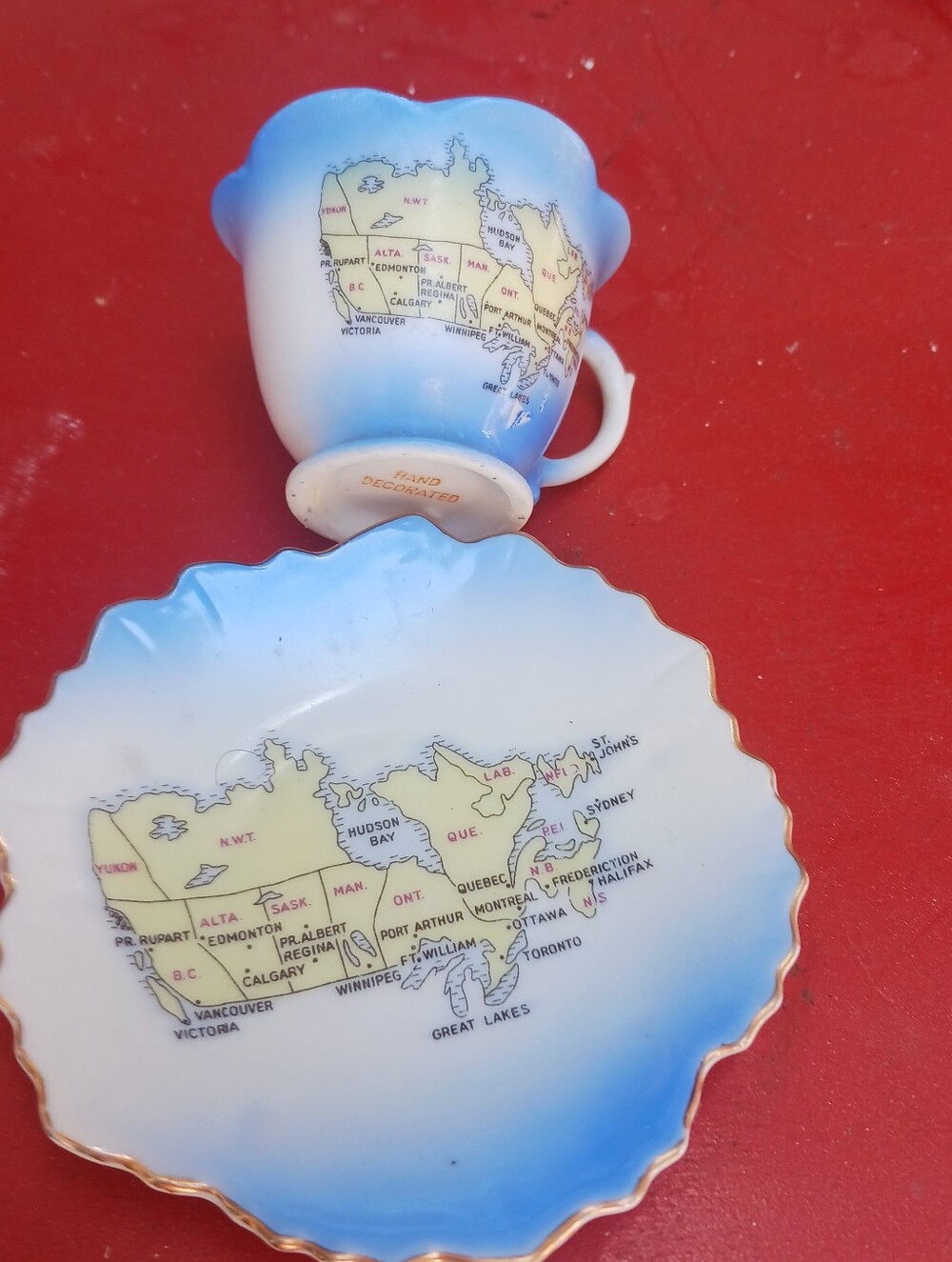 Minature Porcelain Tea Cup & Saucer